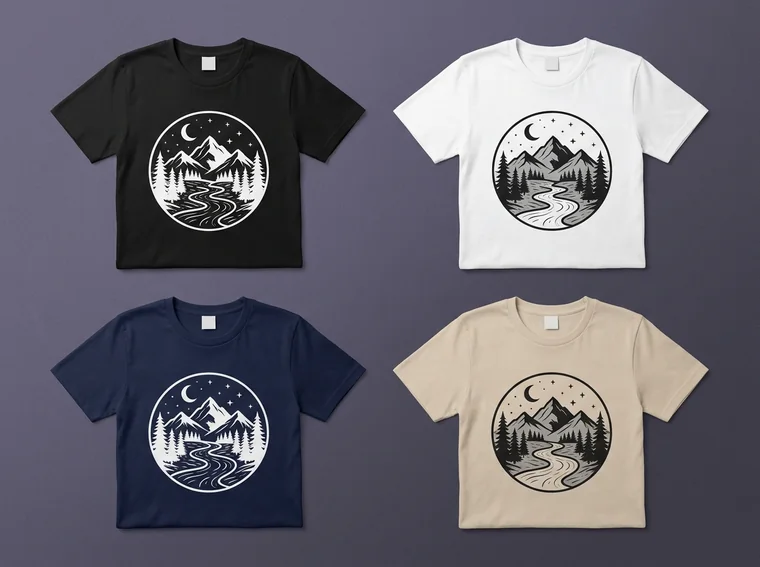 T-shirt mockups in every colour