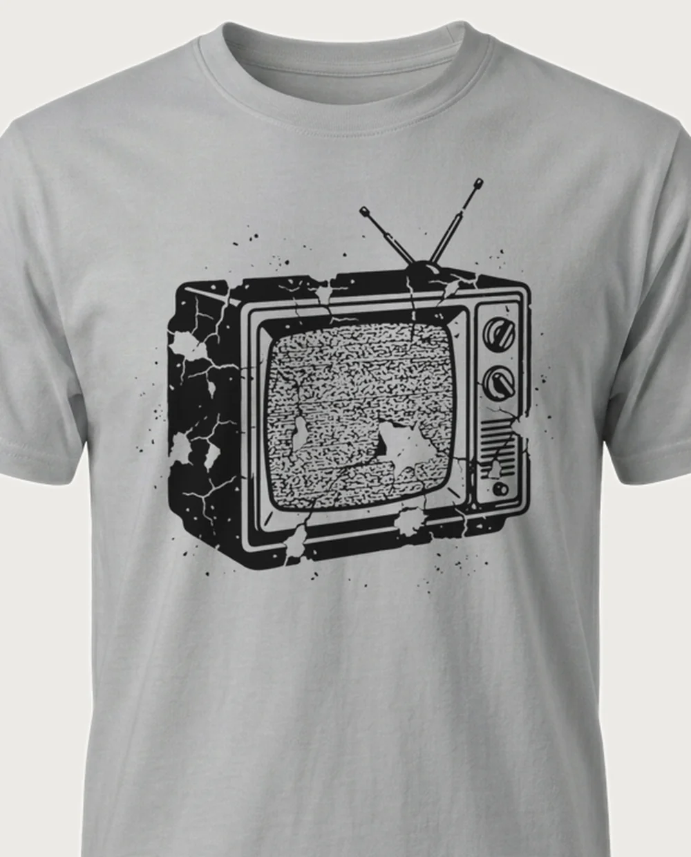 Television — Vintage Grunge graphic on a sport grey tee