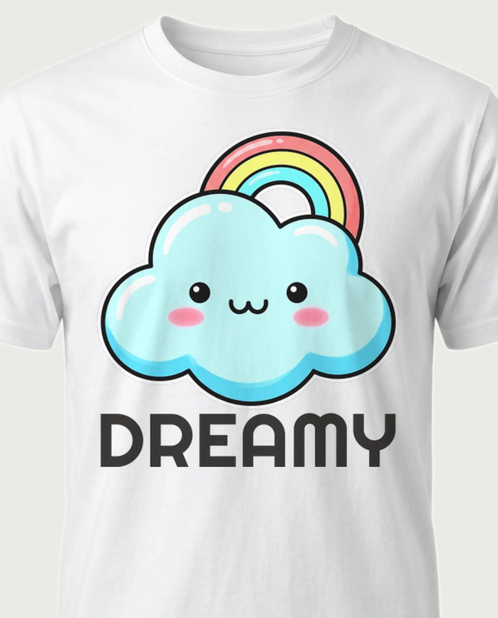 DREAMY cloud — Kawaii Pastel on a white tee