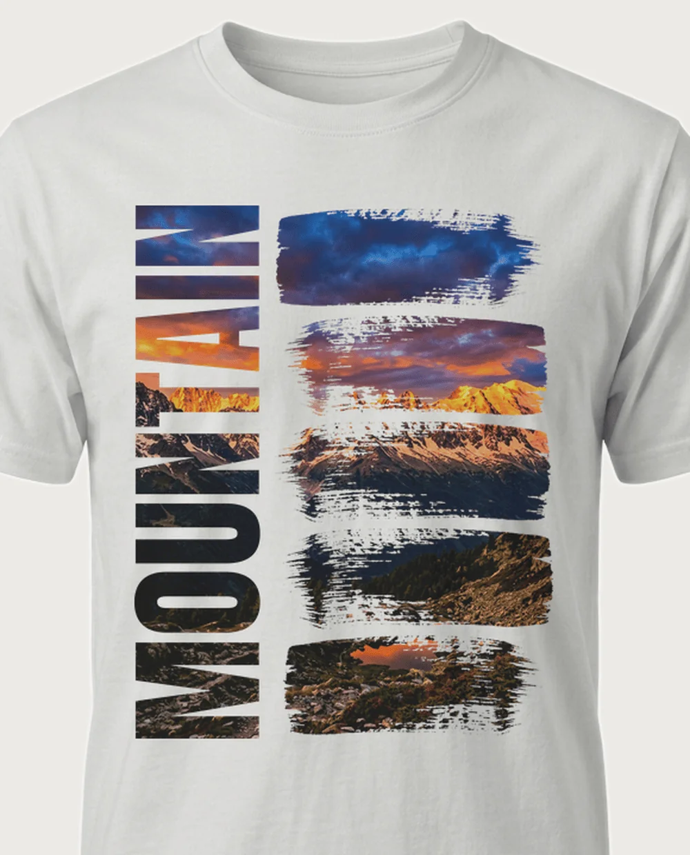 MOUNTAIN knockout (5 bands) on an ash tee