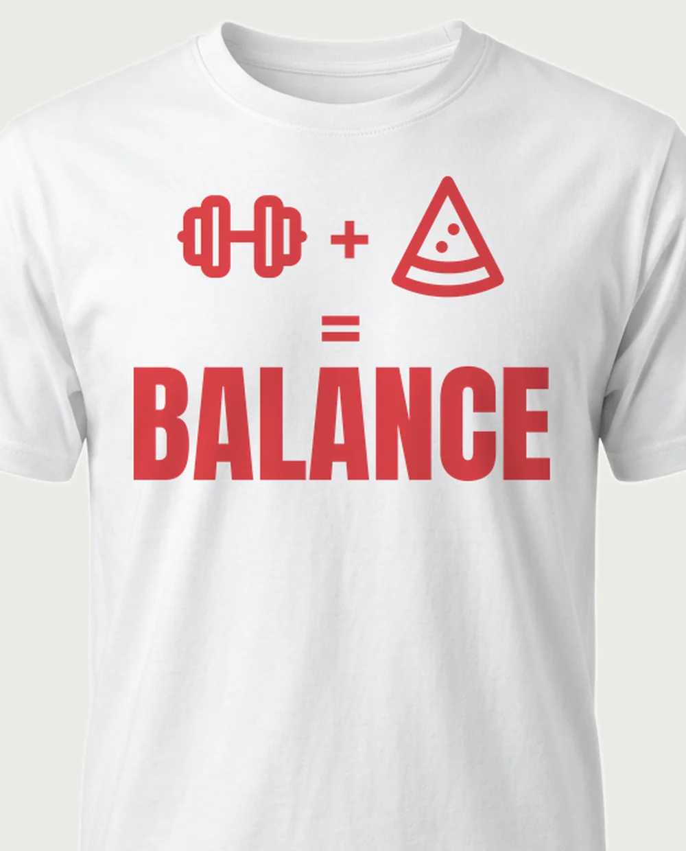 'FRIDAY + PIZZA' — The Equation on a white tee