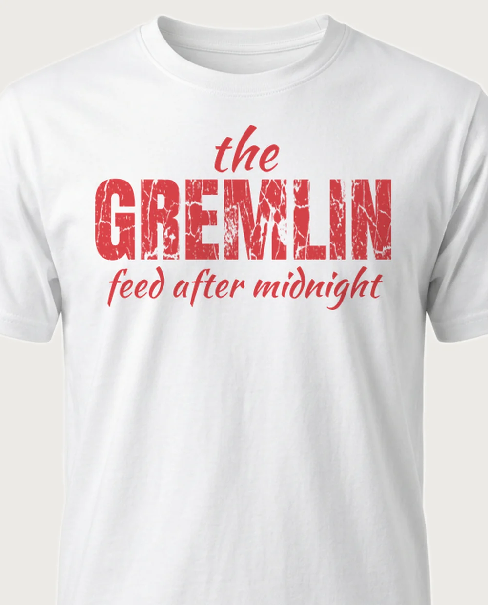 'GREMLIN' — Script Sandwich on a white tee