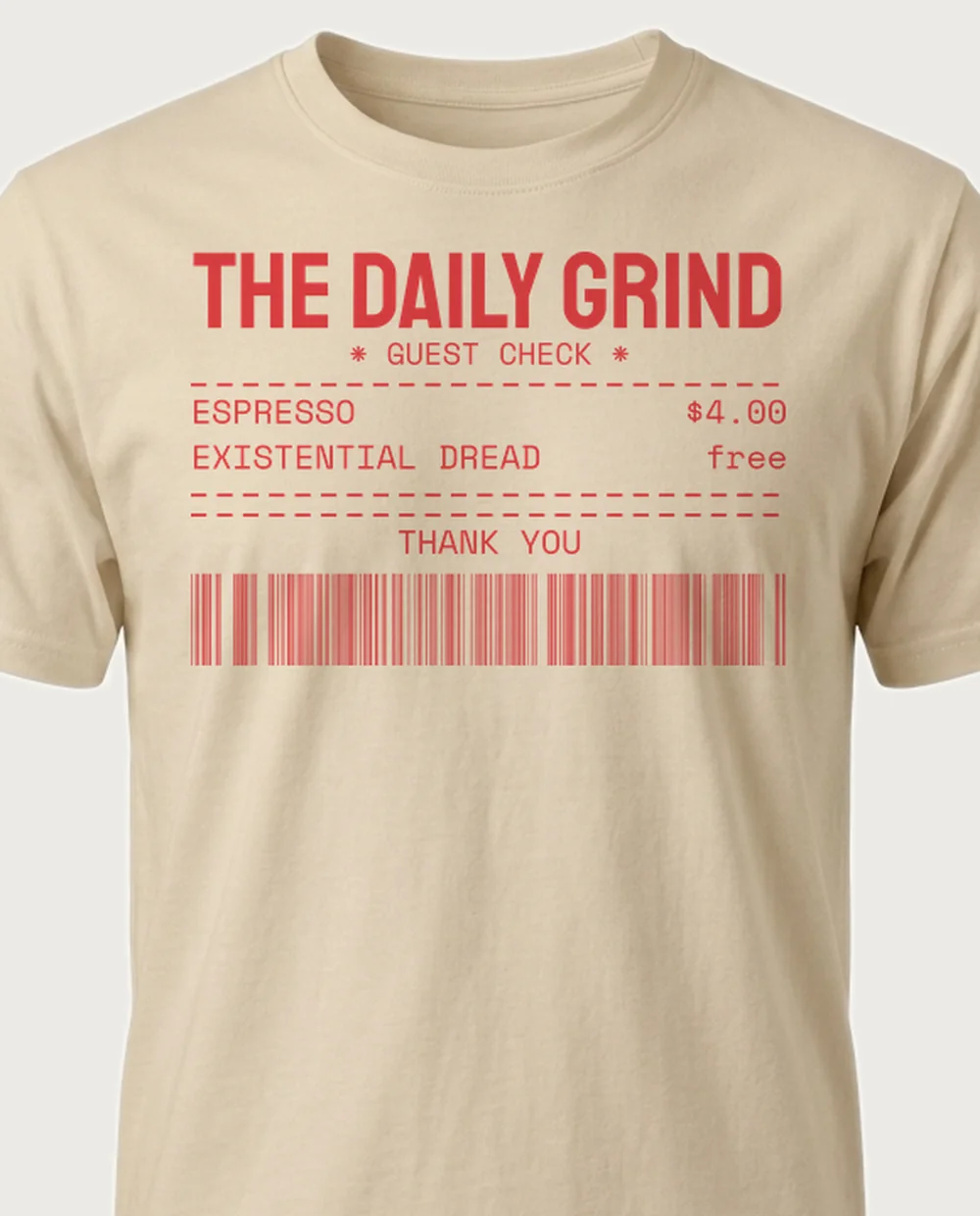 'THE DAILY GRIND' — The Bill on a sand tee