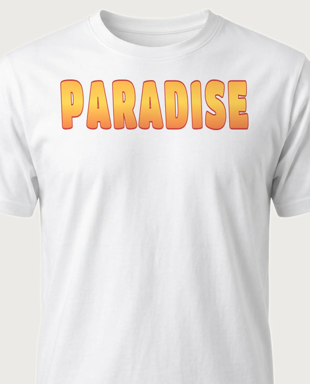 'PARADISE' — 90s Airbrush on a white tee