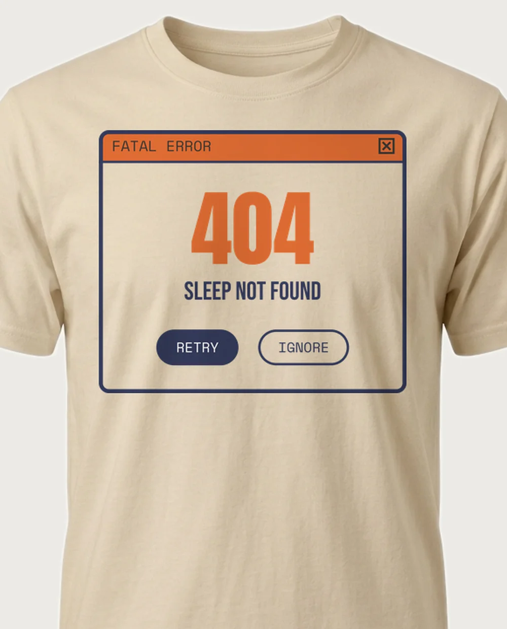 SLEEP NOT FOUND — Error 404 on a sand tee