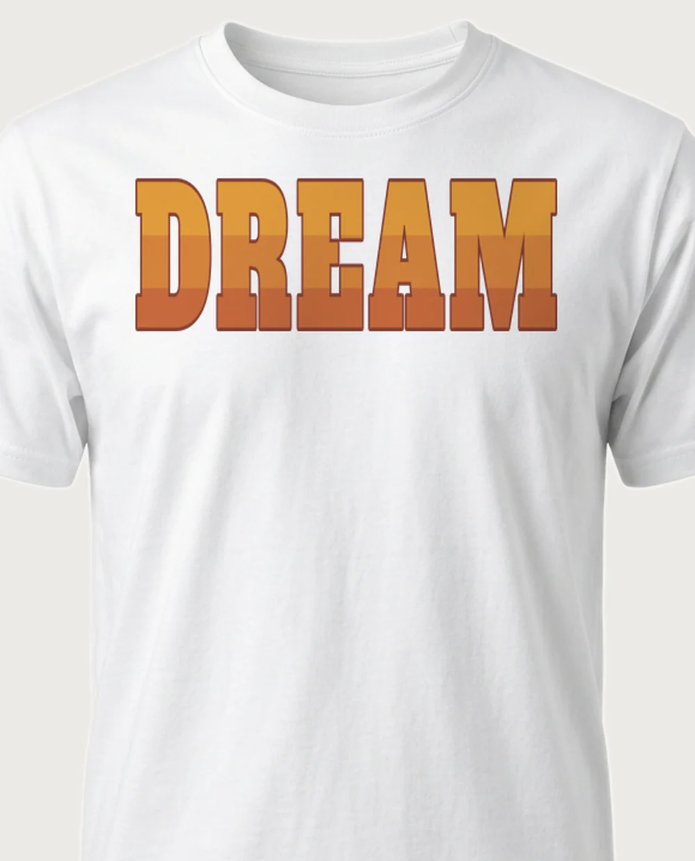 'DREAM' — Gradient Fill on a white tee