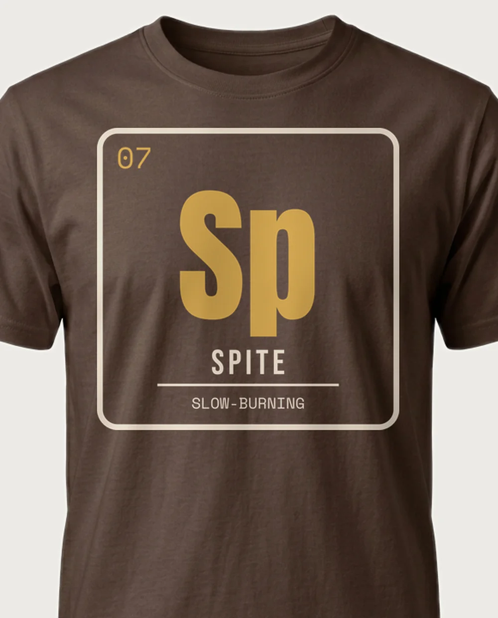 SPITE — Periodic Element on a chocolate tee