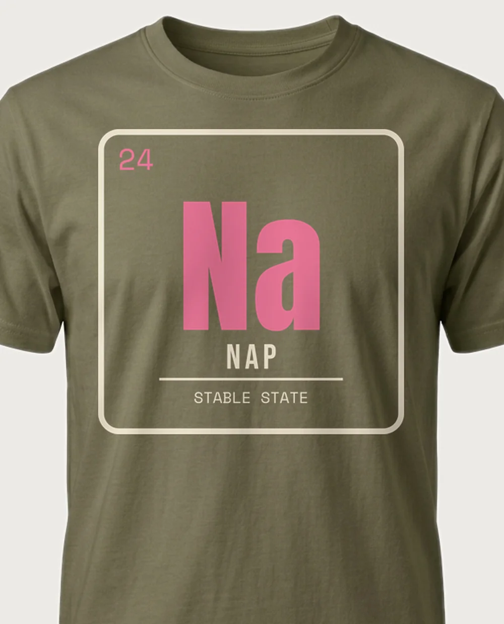 NAP — Periodic Element on a military green tee