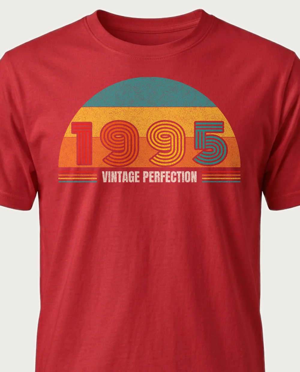 1995 — Vintage Birthday on a red tee